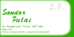 sandor pulai business card